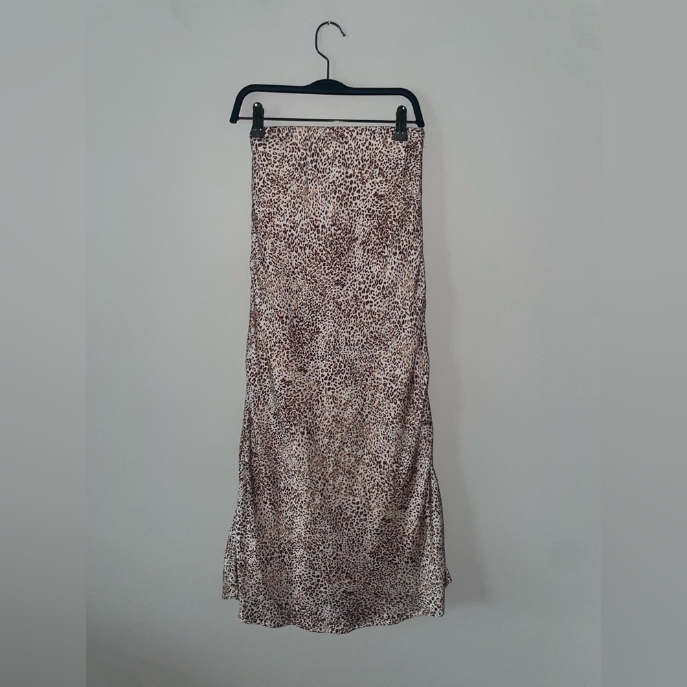 Urban Outfitters XS Leopard Print Maxi Slip Skirt